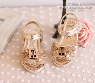  夏新款儿童凉鞋 韩版金属色女童公主凉鞋 小童鞋 宝宝凉鞋