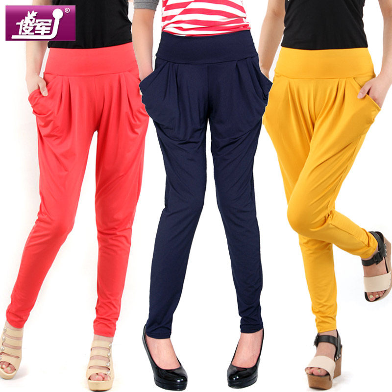 Leisure pants girl Korean version flows Harlan summer plus size girls pants candy pencil thin junjun leggings footless tights