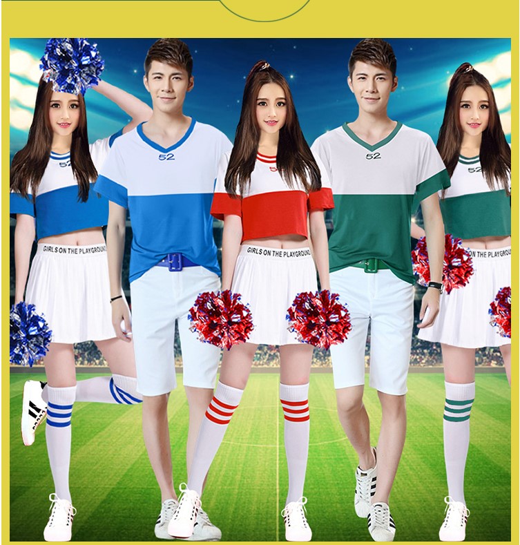 啦啦操学生舞蹈足球宝贝表演出服运动会开幕式拉拉队服装女套装在类目 女装/女士精品, 唐装/民族服装/舞台服装, 民族服装/舞台装中 - 来自Buy2taobao.com提供专业的淘宝代购服务