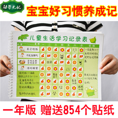 儿童自律表宝宝成长记录表学习生活表现栏奖励表计划表鼓励贴纸