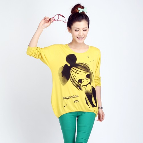 蝙蝠衫t恤长袖长款t恤...