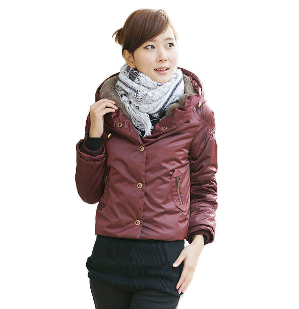 【抢特价】冬装连帽女装小棉衣韩版短款加绒内胆棉服工装棉袄外套