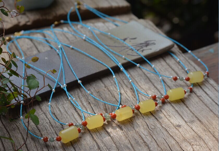 natural Optimization Baltic Sea Beeswax Cask bead Turquoise clavicle Necklace Can be three times around the handin the Accessories/Fashion Jewelry, Necklace category - from Buy2taobao.com to provide professional Taobao agent buy service
