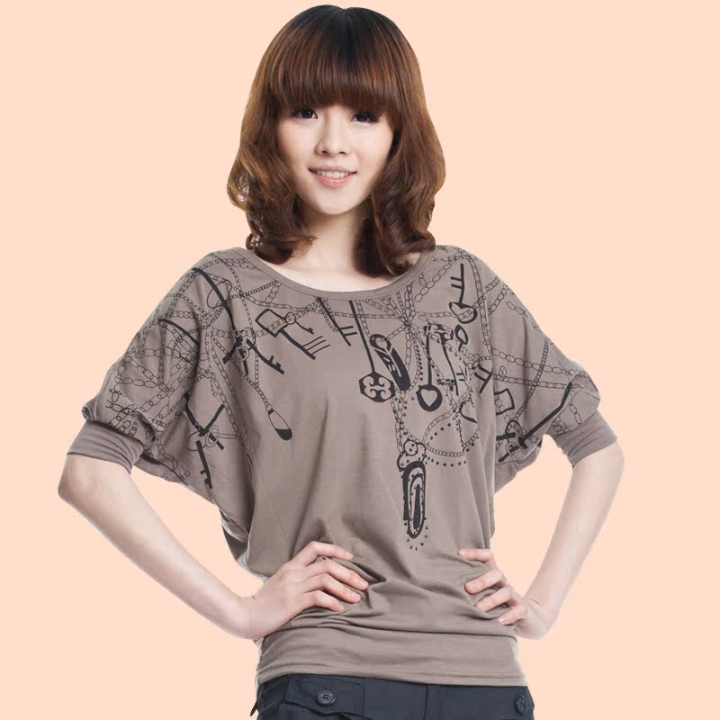 短袖T恤女装蝙蝠衫...