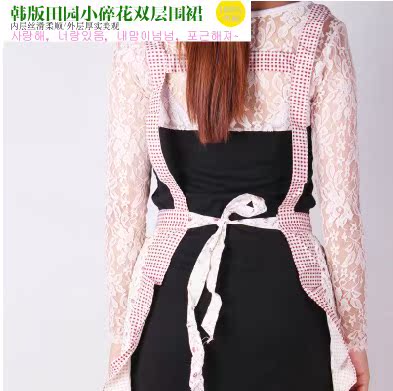 韩版时尚无袖可爱公主围裙 拍下减价