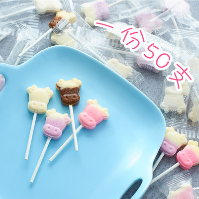 随你想牛头棒糖网红棒糖卡通儿童牛奶味棒糖果造型棒棒糖儿节零食