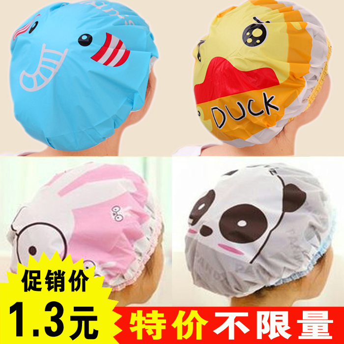 卡通可爱沐浴帽洗澡头套成人防水加厚浴帽厨房做饭防油烟帽子女款|ruв категории семья/личные чистящие средства, потребительских уборка посуды, шапочка для душа - от Buy2taobao.com для оказания профессиональной услуги покупки агента Taobao