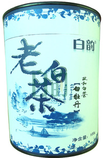  白韵茶叶 福建政和 产地 陈香高级老白茶 棕叶清香白牡丹纸罐包装