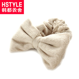  韩都衣舍●韩国春季新款百搭毛茸茸蝴蝶结发圈KM1027苒1212