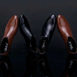  春夏新款 英伦潮流商务正装男鞋子 正品头层牛皮真皮懒人套脚皮鞋