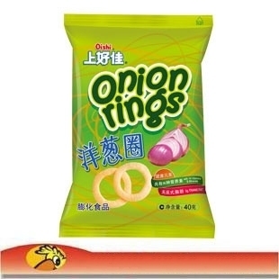  热卖Oishi上好佳洋葱圈/40克膨化食品/零食小食(20包/箱)现货新鲜