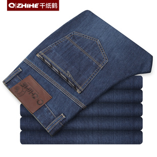  千纸鹤男装 春装新品 青春休闲牛仔裤 时尚男水洗直筒长裤909