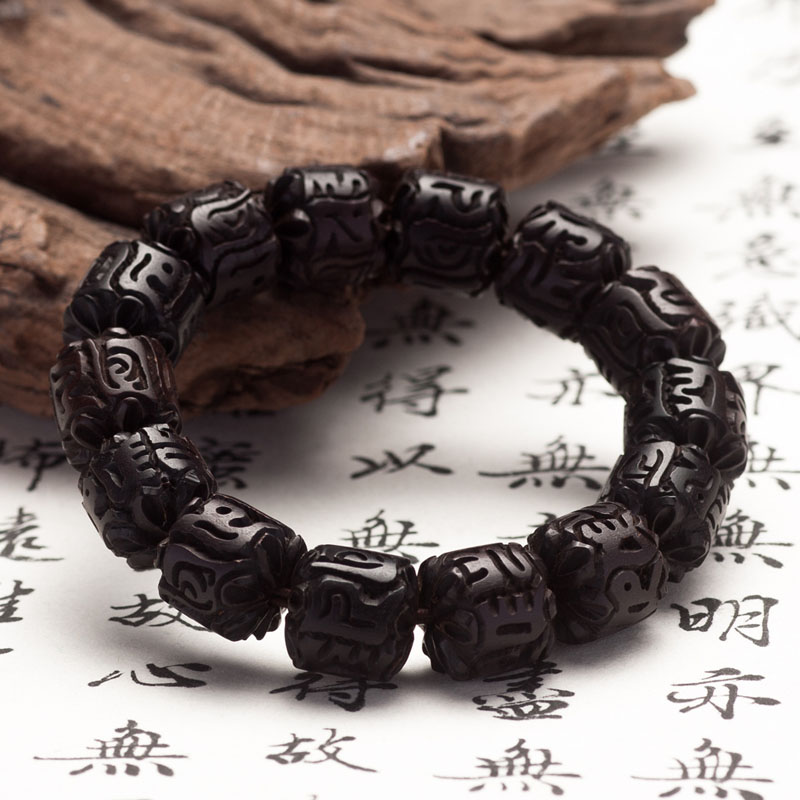 Turn on the light Lightning Mahogany Carved Mantra Beads bracelet male Lucky evil Security and peace Hand stringin the Accessories/Fashion Jewelry, Bracelets category - from Buy2taobao.com to provide professional Taobao agent buy service