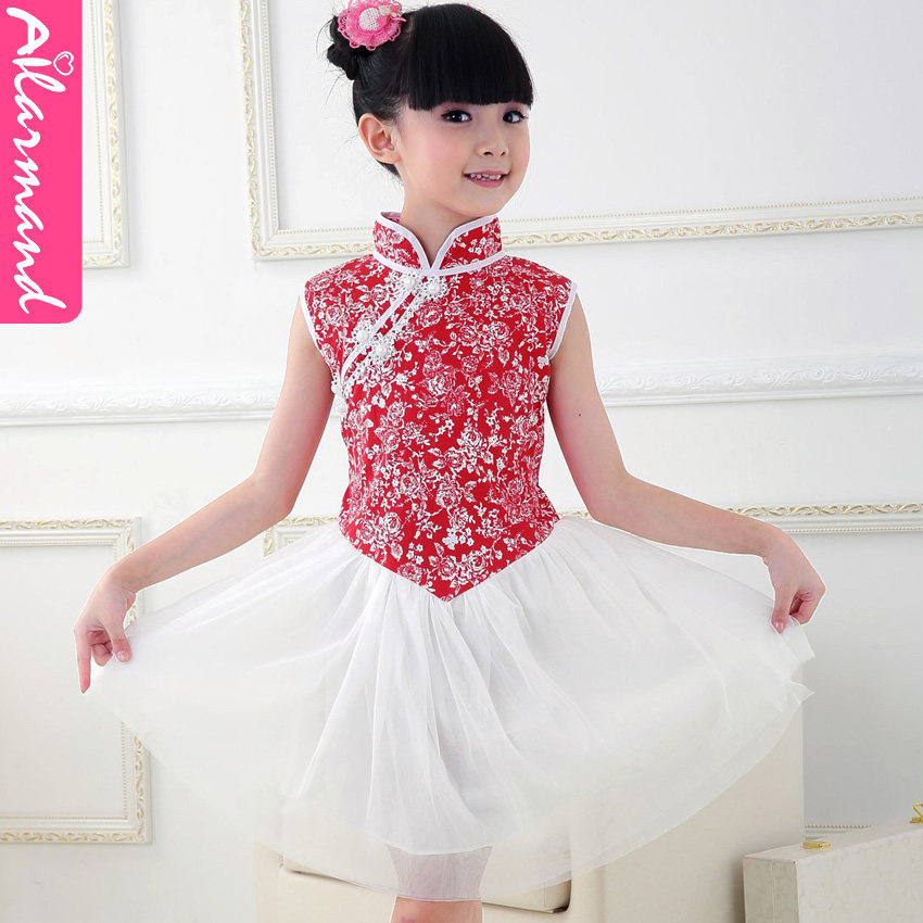 儿童<em>女童旗袍</em> 夏 纯棉<em>连衣裙</em> 旗袍裙儿童唐装 女