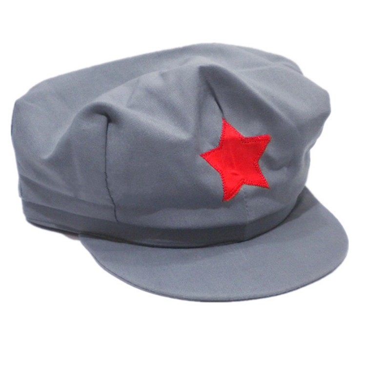 Red Hat children adult men and women Five-pointed star Hat grey Octagonal cap Eighth Route Army New Fourth Army Liberation capin the Accessories/Leather belt/Hat/Muffler , Hat category - from Buy2taobao.com to provide professional Taobao agent buy service