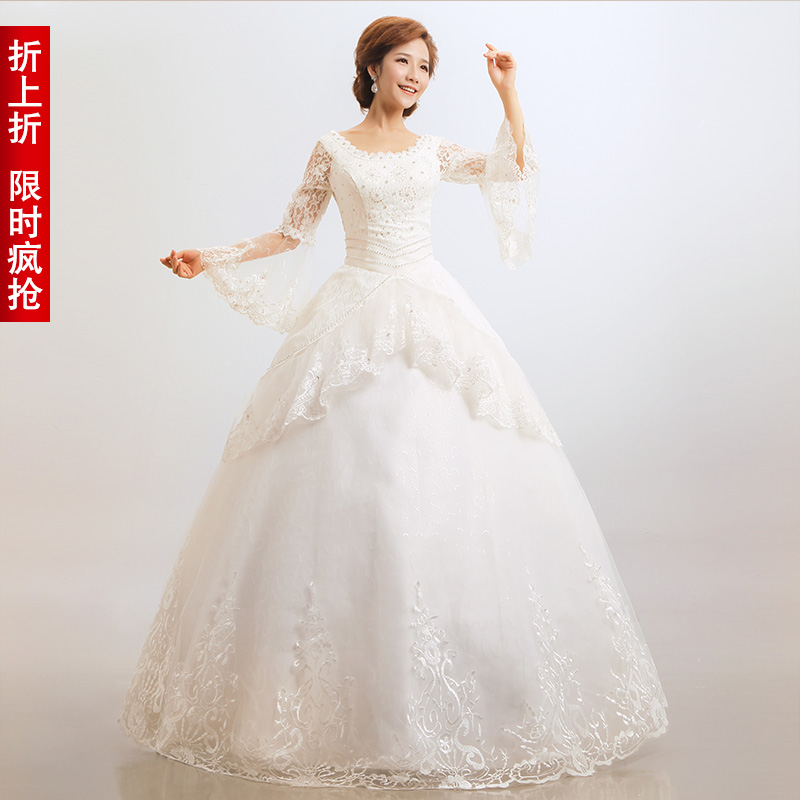 结婚婚纱礼服新款2013 韩版韩式甜美蕾丝齐地绑带新娘婚纱礼服HS 结婚婚纱礼服新款2013 韩版韩式甜美蕾丝齐地绑带新娘婚纱礼服HS