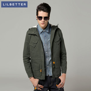  lilbetter春装新品男装休闲夹克男军事风M65男士连帽外套潮牌