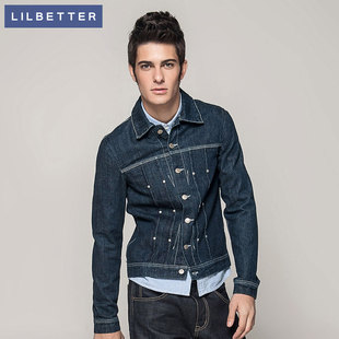  lilbetter男装春季休闲牛仔外套男士夹克男式修身牛仔衣牛仔衫