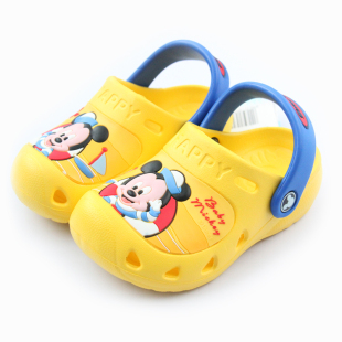  Disney正品迪士尼米奇凉鞋宝宝洞洞鞋 儿童小孩沙滩洞洞鞋