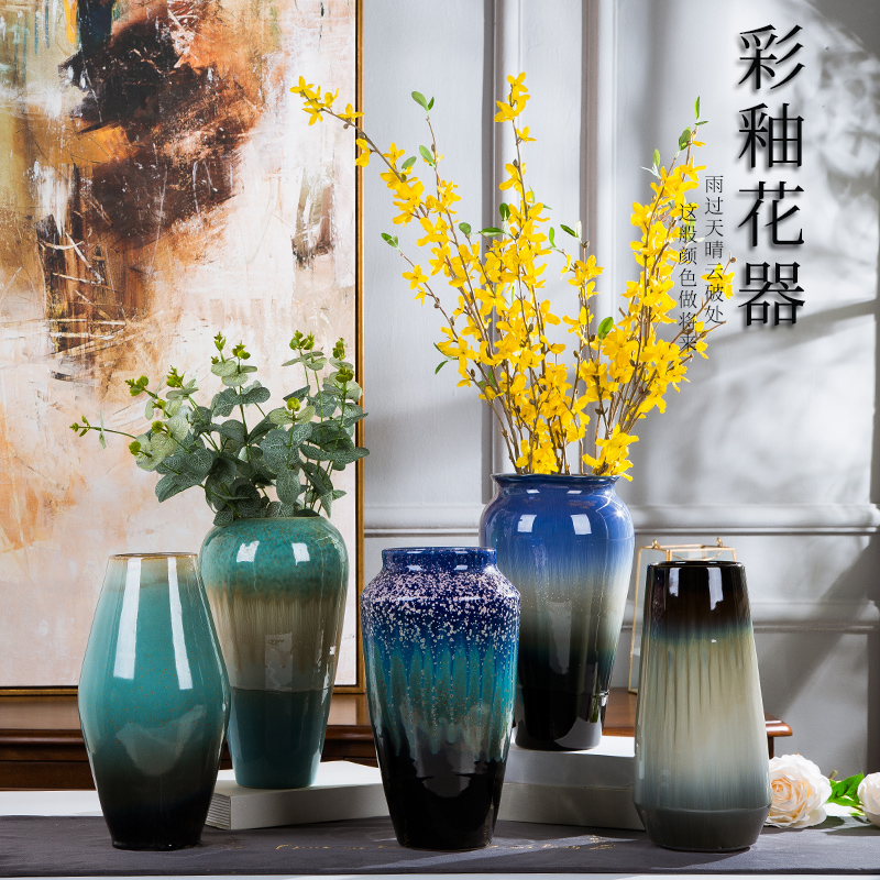 景德鎮陶瓷器小花瓶現代簡約落地客廳插花擺件創意家居幹花裝飾品在類目 家居飾品, 花瓶/花器/仿真花/仿真飾品, 花器/花瓶, 花瓶中 - 來自Buy2taobao.com提供專業的淘寶代購服務