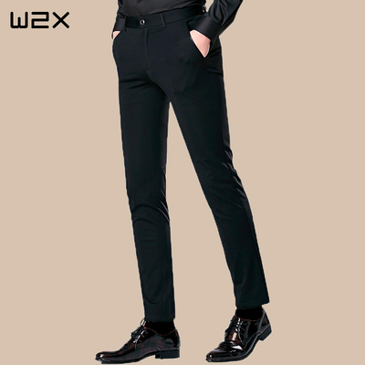男士裤子春季新款2018休闲裤男修身商务韩版西裤弹力小脚裤男裤