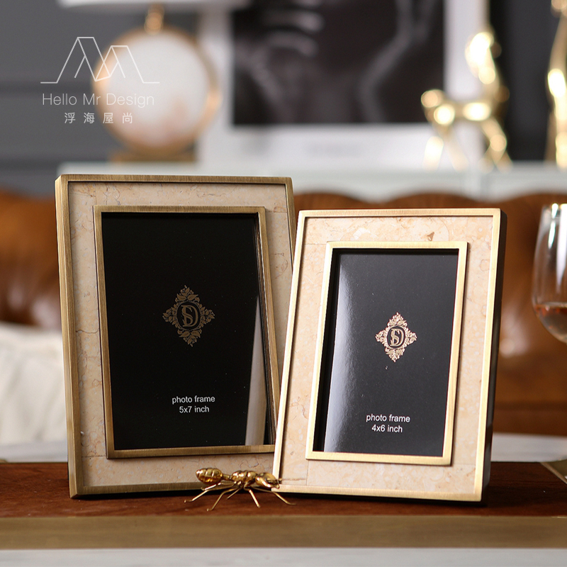 European style modern Metal Photo frame Marble Photo Frame Platform 67 decorate Frame villain the Home accessories , Frame/Frames category - from Buy2taobao.com to provide professional Taobao agent buy service