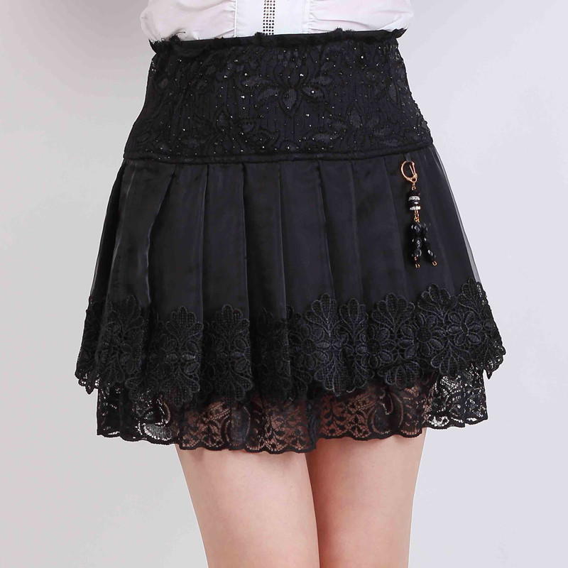 韩版蓬蓬蕾丝半身裙...