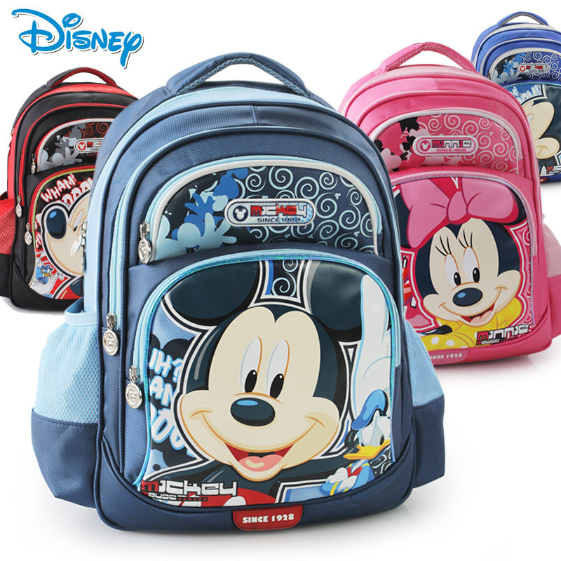 Children's school bag backpack bag authentic Disney Mickey lightening protective Ridge backpack schoolbag women men
