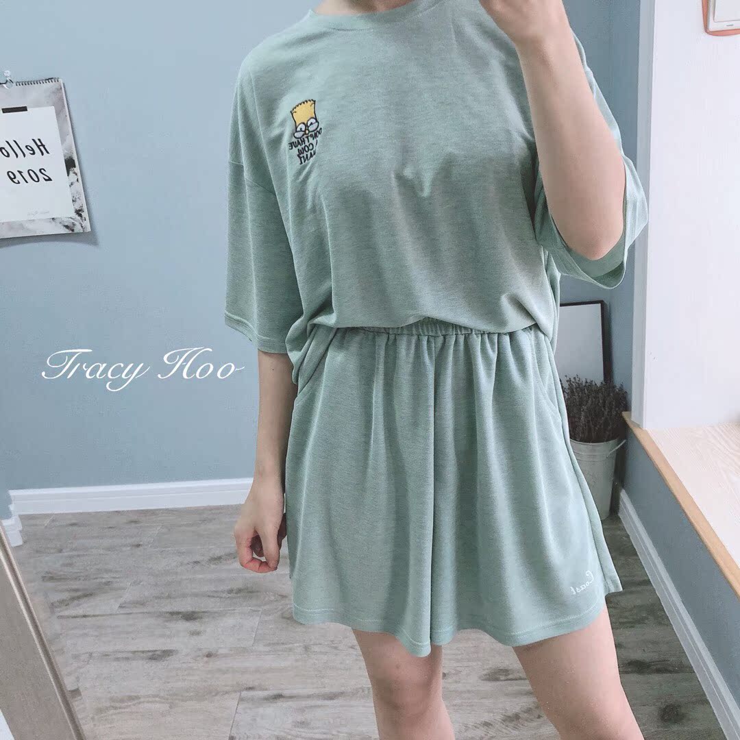 TracyHoo2019夏棉麻短袖T恤短裤运动休闲家居显瘦巨舒服套装女在类目 女装/女士精品, 套装/学生校服/工作制服, 其它套装中 - 来自Buy2taobao.com提供专业的淘宝代购服务