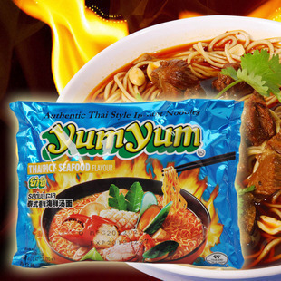 泰国进口yumyum养养牌 泰式香辣海鲜味汤面 方便面速食泡面五包装