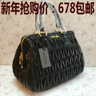  新款MＩＵｍｉＵ女包斜挎包单肩包褶皱包原版五金RL0061代购