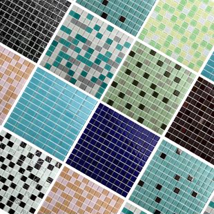 【视界】田园玻璃马赛克 背景墙贴拼图 地砖 自粘镜面瓷砖贴纸-淘宝网