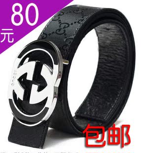  新款GUCCI皮带酷奇古奇双G时尚腰带真皮牛皮男士女式裤带正品
