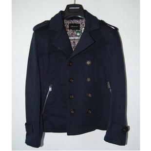  代购杰克琼斯奥兰多修身版针织面料藏蓝色夹克外套213121014