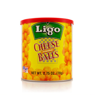  新品上市 美国ligo进口膨化食品 零食 香农奶酪芝士球 78g