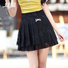 装正品短裙2013春夏款时尚黑色裤裙半身裙荷