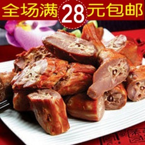  满28包邮 湖湘贡手撕鸭脖子 原味香辣味60g 湖南特产零食真空包装