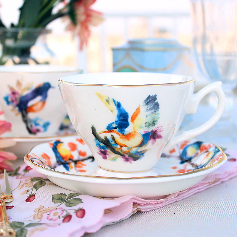 English Afternoon Tea black tea Bone Coffee cup and saucer European style ceramics household Water cup Simplicity lovely glass giftin the Tableware , Coffee , Mug category - from Buy2taobao.com to provide professional Taobao agent buy service