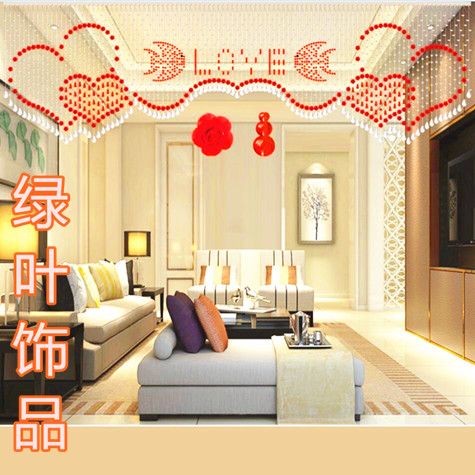 水晶珠帘客厅隔断帘成品鱼福字家中国风奢侈结婚葫芦双心形免打孔|ruв категории домашний ткань, занавес, занавес и аксессуары, занавес/занавес - от Buy2taobao.com для оказания профессиональной услуги покупки агента Taobao