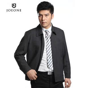  单排扣0127016翻领JOEONE直筒型商务休闲男装夹克  九牧王