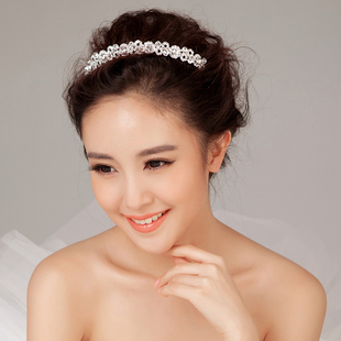  【花开073朵】玉人歌。新款闪钻新娘结婚发饰头饰皇冠配饰品