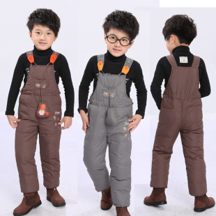  反季新款正品儿童羽绒服裤子男童装裤宝宝羽绒背带裤