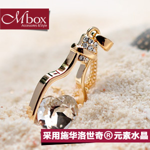  Mbox施华洛世奇元素水晶 项链 女 短款 爱情瓶 韩国情人节礼物