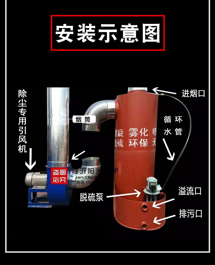 锅炉除尘器螺旋一体脱硫喷雾烟粉设备尘除灰尘雾化喷淋水膜除尘器|ruв категории оборудование/инструменты, пневматический инструмент, строительство ускорителем - от Buy2taobao.com для оказания профессиональной услуги покупки агента Taobao