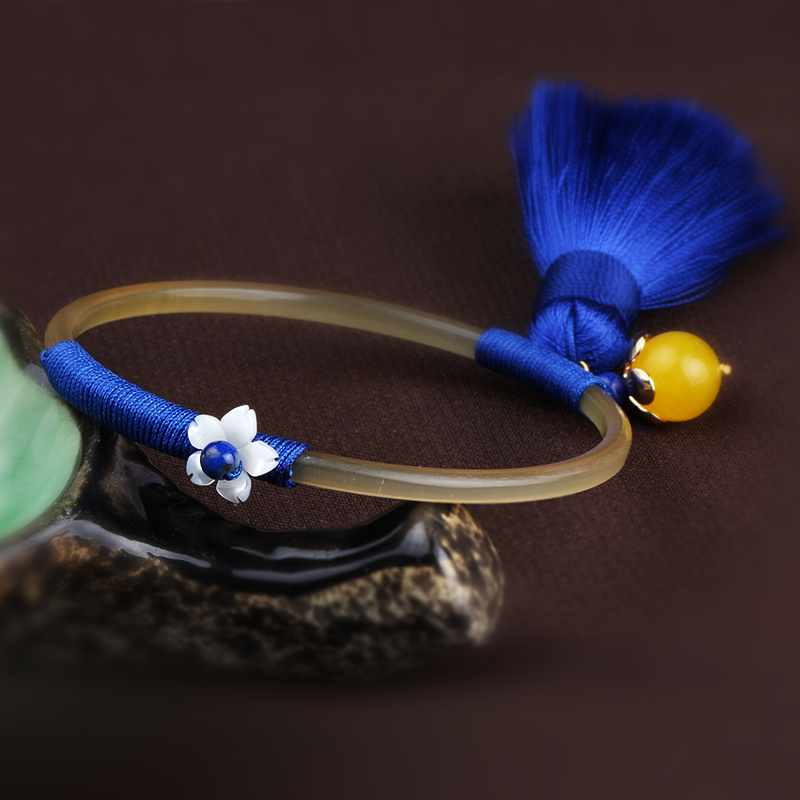 natural ox horn Bracelet Ethnic style tassels Pendant Bracelet manual health preservation Versatile Accessories Retro Hand jewelryin the Accessories/Fashion Jewelry, Bracelet category - from Buy2taobao.com to provide professional Taobao agent buy service