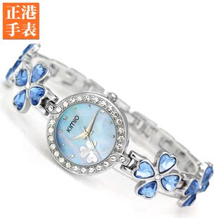  正港KIMIO石英表 韩版时尚手表 幸运草手链表 水钻时装表女表 456