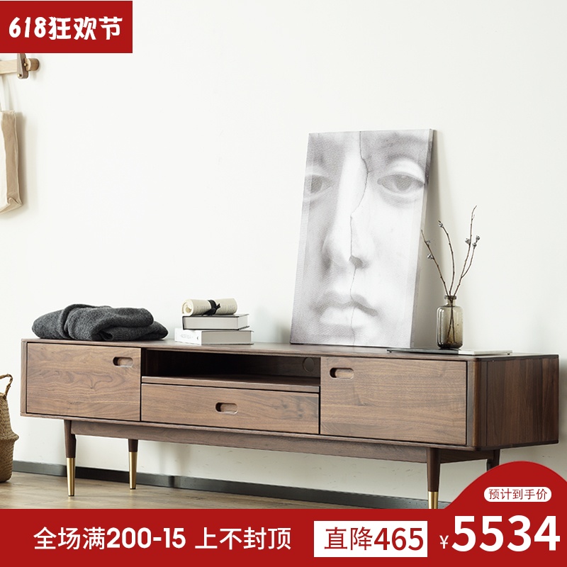 北欧实木电视柜轻奢小户型客厅黑胡桃木家具现代简约家用电视机柜在类目 住宅家具, 柜类, 电视柜中 - 来自Buy2taobao.com提供专业的淘宝代购服务