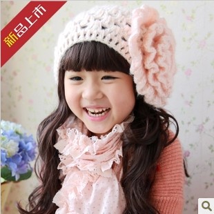13新品 秋冬 韩国 儿童 宝宝 手工帽子 保暖 花朵 马海毛 可亲子|ruв категории Детская одежда, шляпа/шарф/маска/перчатки/наушники/ноги рукав, шляпа - от Buy2taobao.com для оказания профессиональной услуги покупки агента Taobao