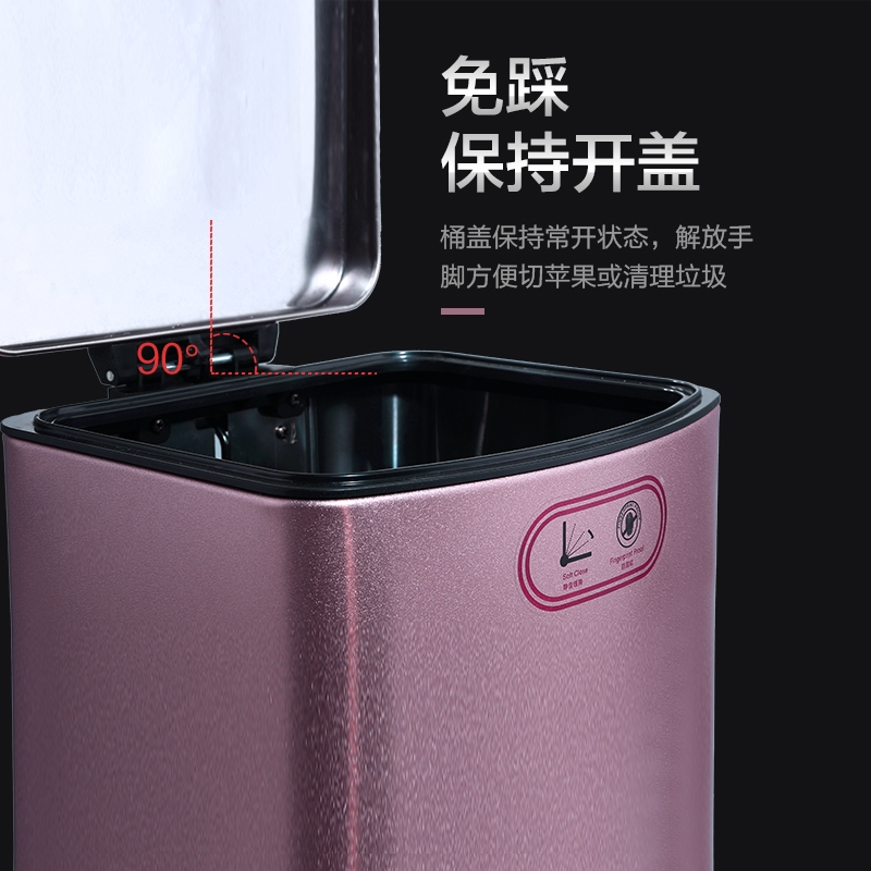 不锈钢垃圾桶家用厨房客厅卧室卫生间创意垃圾筒有盖欧式简约脚踏在类目 家庭/个人清洁工具, 家务/地板清洁用具, 垃圾桶/垃圾架, 垃圾桶中 - 来自Buy2taobao.com提供专业的淘宝代购服务
