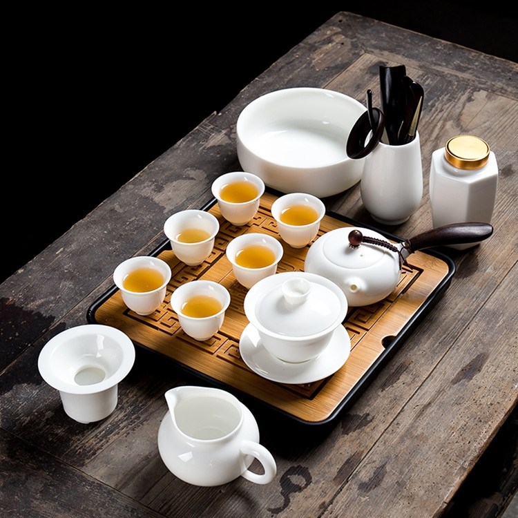 日本代購手工羊脂玉瓷德化白瓷功夫茶具套裝家用喝茶蓋碗簡約茶杯在類目 餐飲具, 茶具, 功夫茶具中 - 來自Buy2taobao.com提供專業的淘寶代購服務